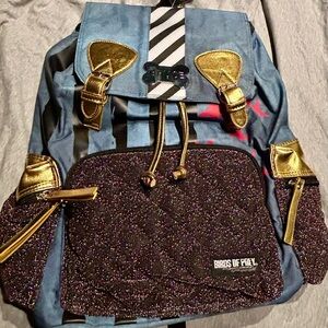 New DC comics/Warner brothers Birds of Prey Blue & Gold Backpack